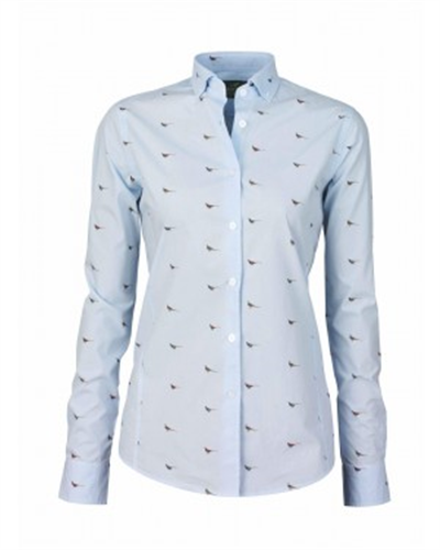 Laksen Hen Poplin Shirt - Light Blue